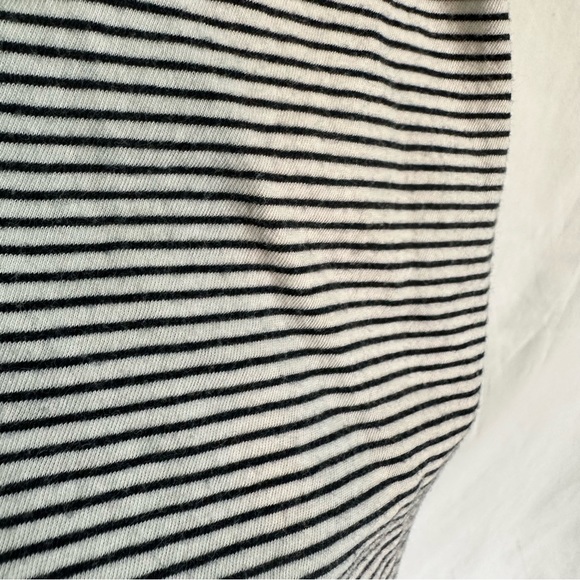 J. Crew size S navy and white striped dress with ruffle sleeves - Picture 6 of 7